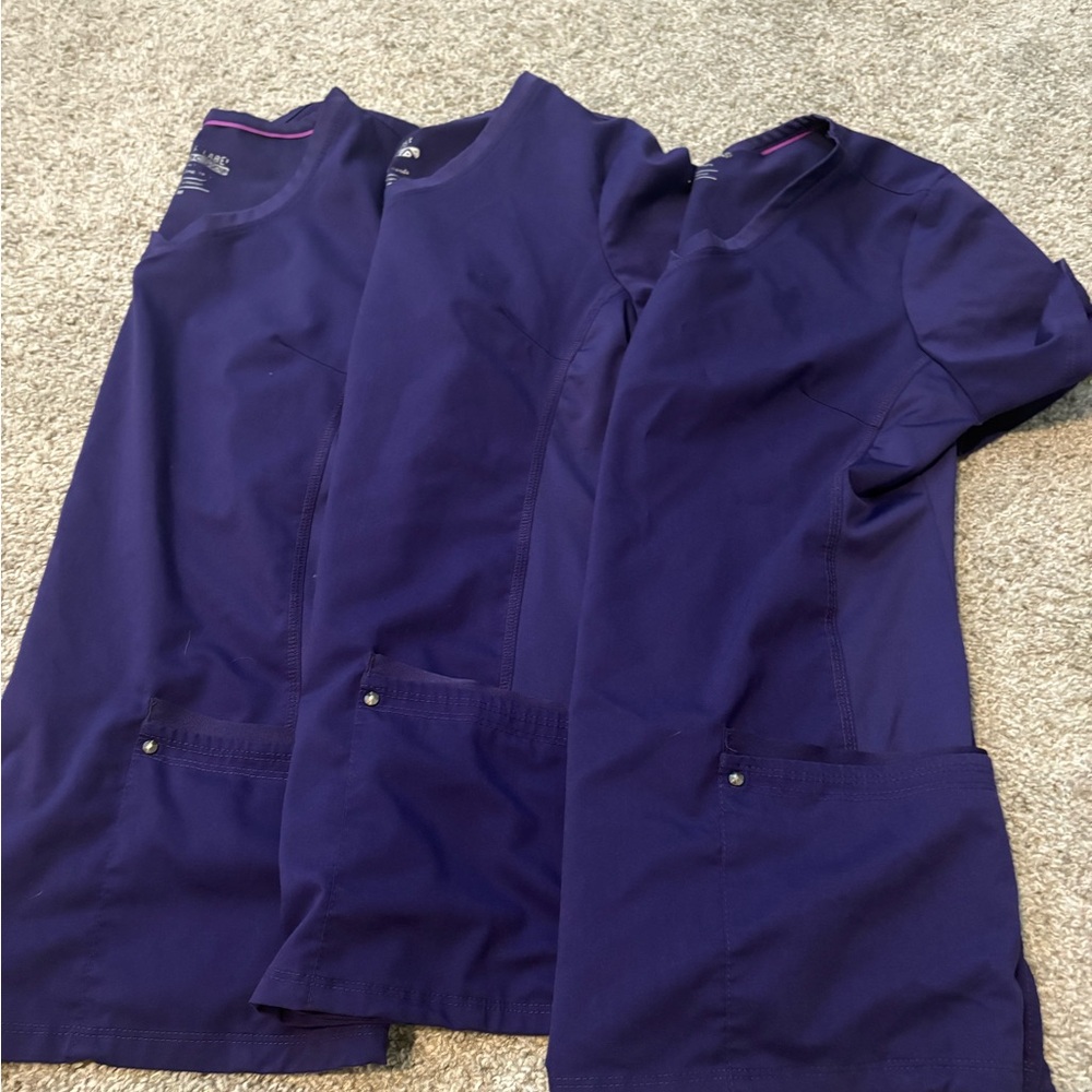 Healing Hands Purple Scrubs set of 3
